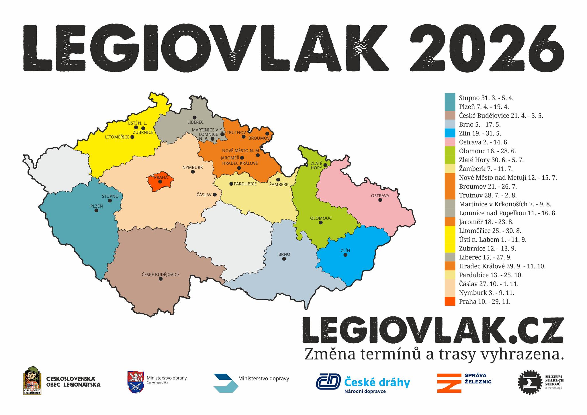 Legiovlak 2026
